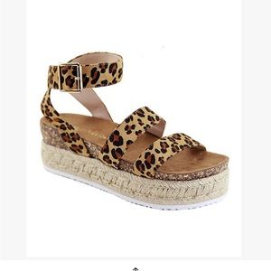 Brown leopard espadrille